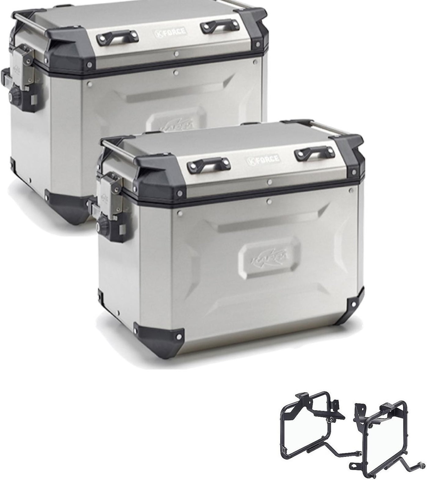 Side Cases Kfr48Apack2 + Side Cases Holder K'Force - Kappa Moto Compatible With Triumph Tiger 1200 Rally Explorer (2022-2023)