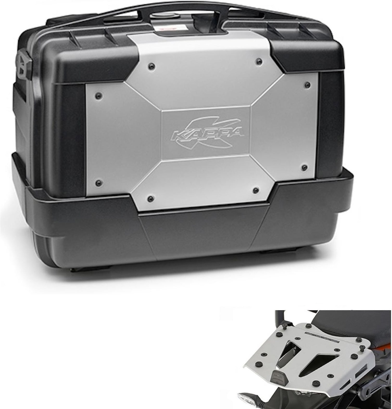 Top Case Kgr46 + Rear Rack Aluminium Garda - Kappa Moto Compatible With Triumph Tiger 1200 Gt (2022-2023)