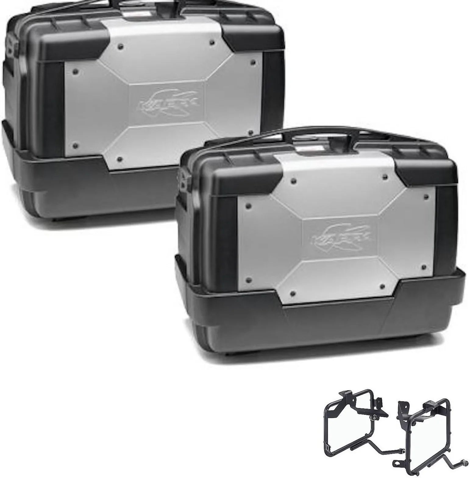 Valises Laterales Kgr46Pack2 + Supports Laterales Garda - Kappa Moto Compatible Avec Moto Morini X-Cape 649 (2021-2023)