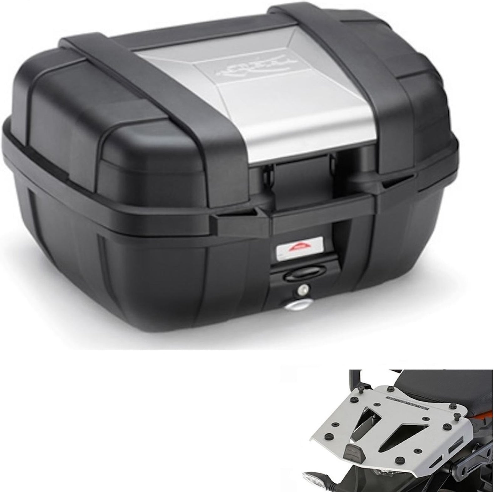 Top Case Kgr52 + Rear Rack Aluminium Garda - Kappa Moto Compatible With Triumph Tiger 1200 Gt (2022-2023)