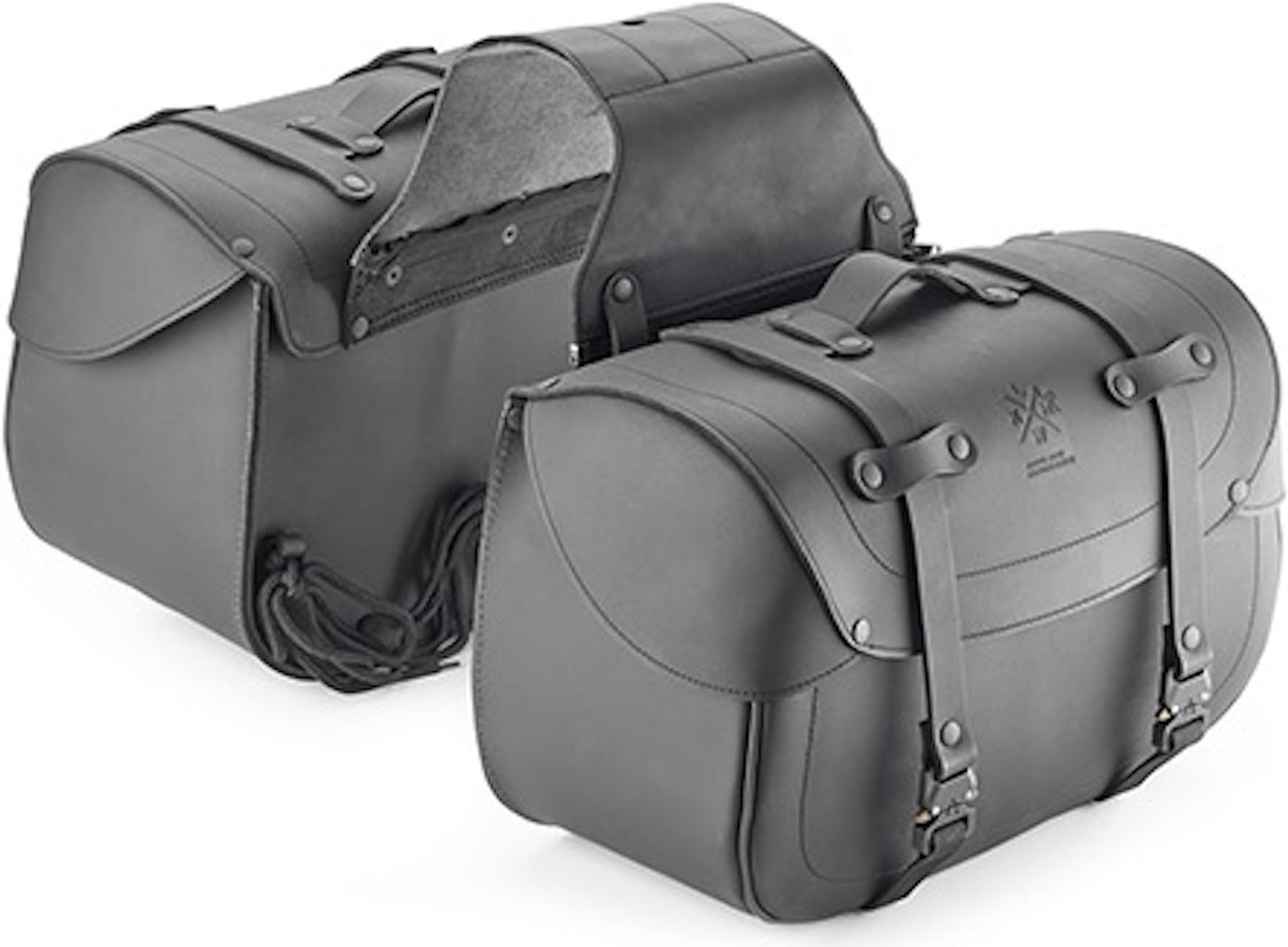 Side-Bags Kmlw01 16-25 Lt + Side-Case Holder - Kappa Moto Compatible With Triumph Street Triple 675 (2007-2012)