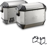 Valises Kms36A + Supports Laterales Aluminium - Kappa Moto Compatible Avec Honda Xl 600 V Transalp (1997-1999)