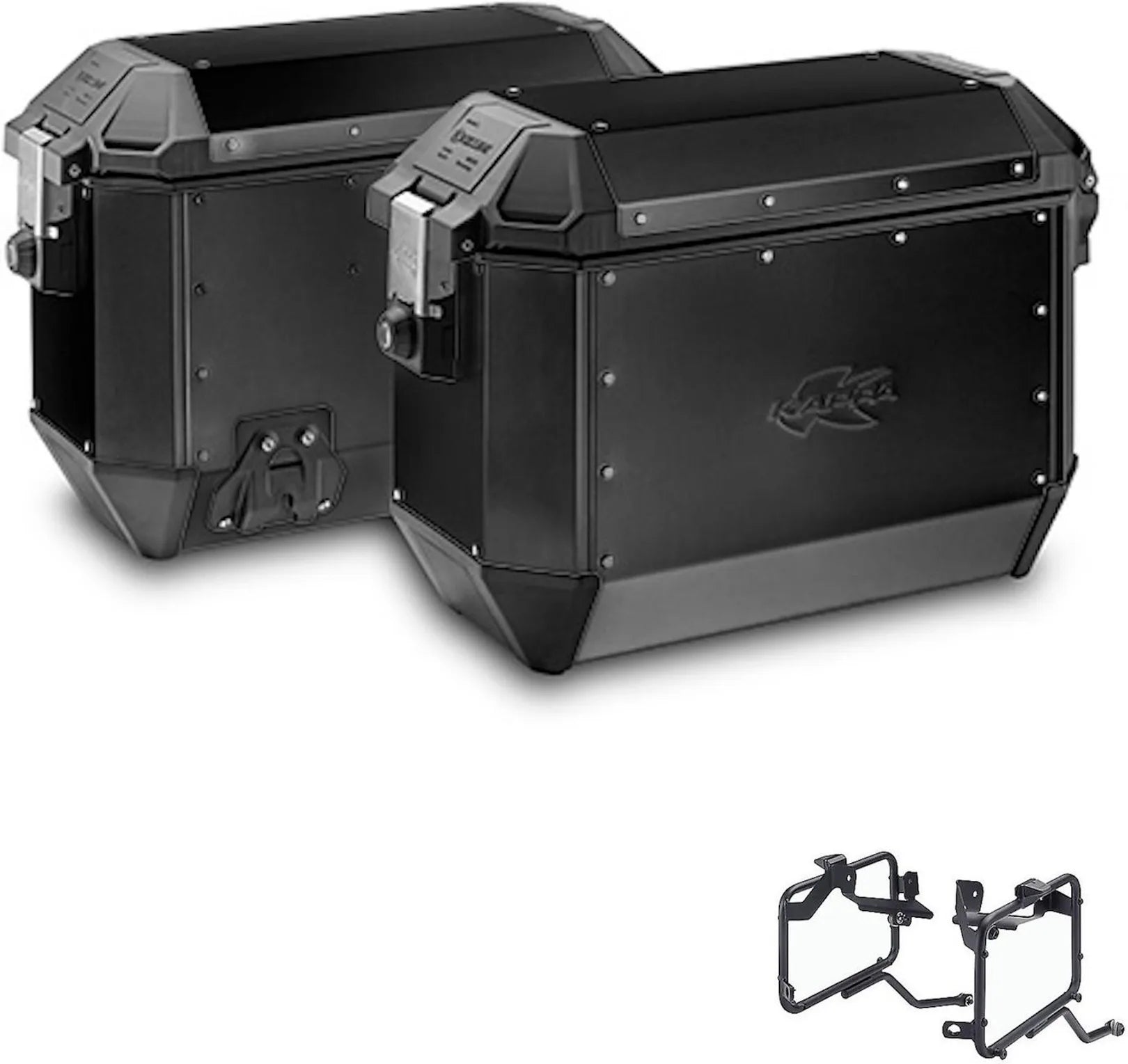 Valises Laterales Kms36Bpack2 + Supports Laterales K'Mission Aluminium - Kappa Moto Compatible Avec Moto Morini X-Cape 649 (2021-2023)