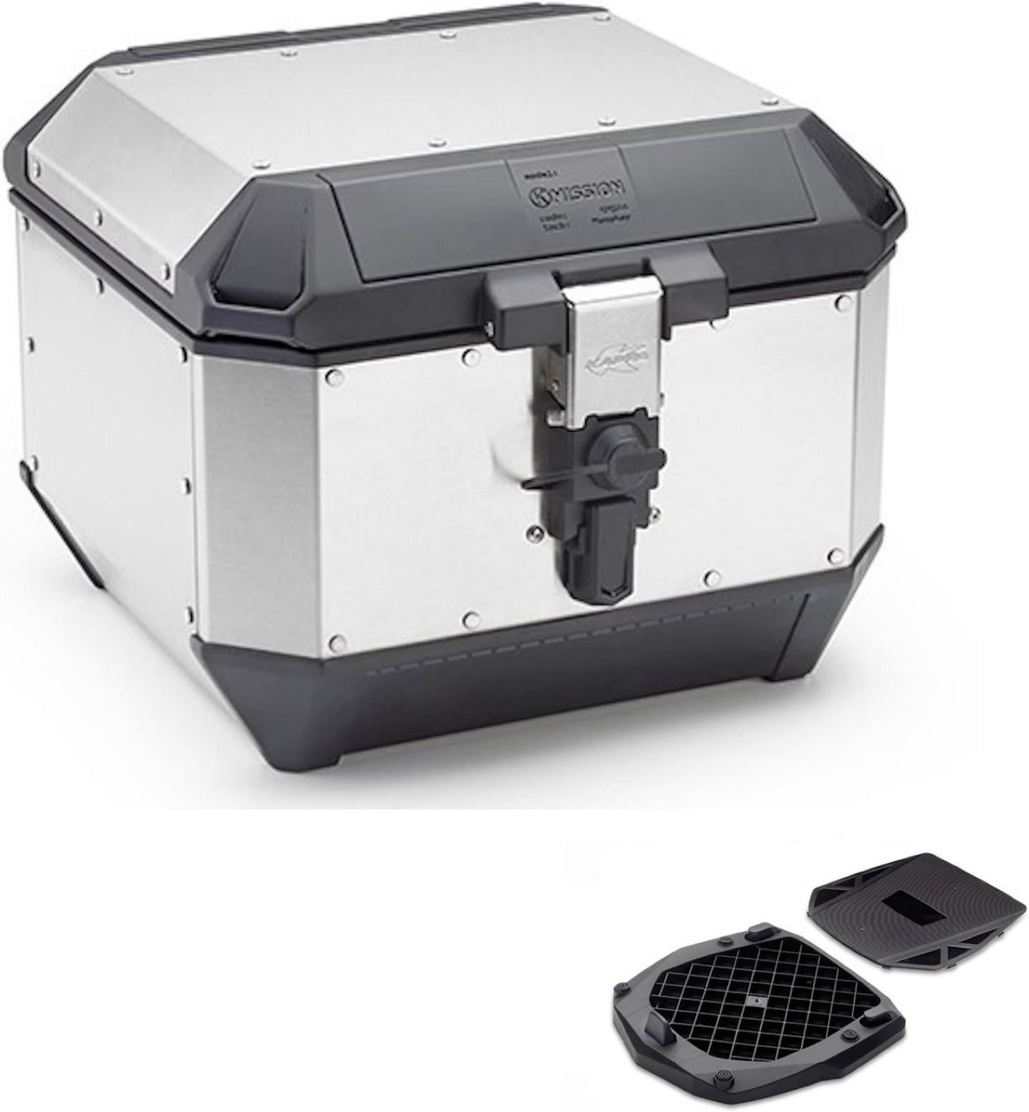 Top Case Kms44A + Rear Rack K'Mission Aluminium - Kappa Moto Compatible With Piaggio Mp3 300 Hpe (2019-2023)