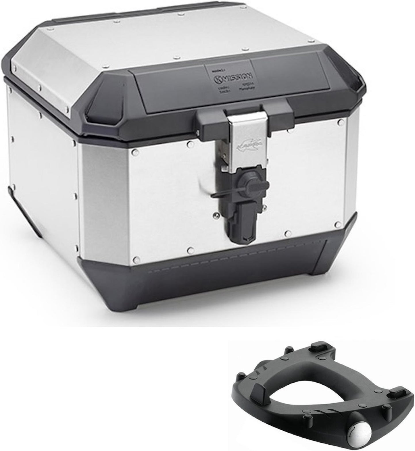 Top Case Kms44A + Rear Rack K'Mission Aluminium - Kappa Moto Compatible With Moto Morini Seiemmezzo Scr 650 (2022-2023)