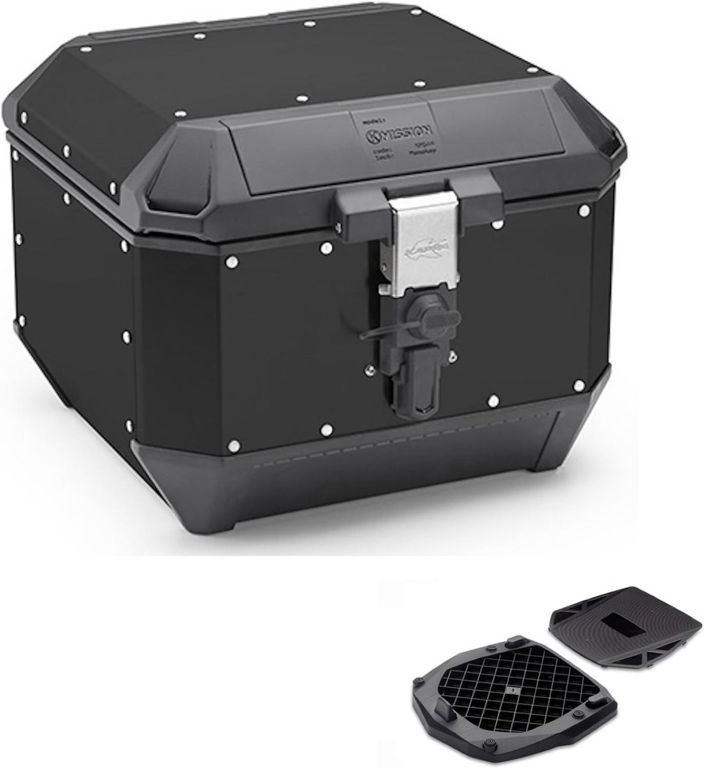 Top Case Kms44B + Rear Rack K'Mission Aluminium - Kappa Moto Compatible With Triumph Tiger 1200 Explorer (2012-2015)