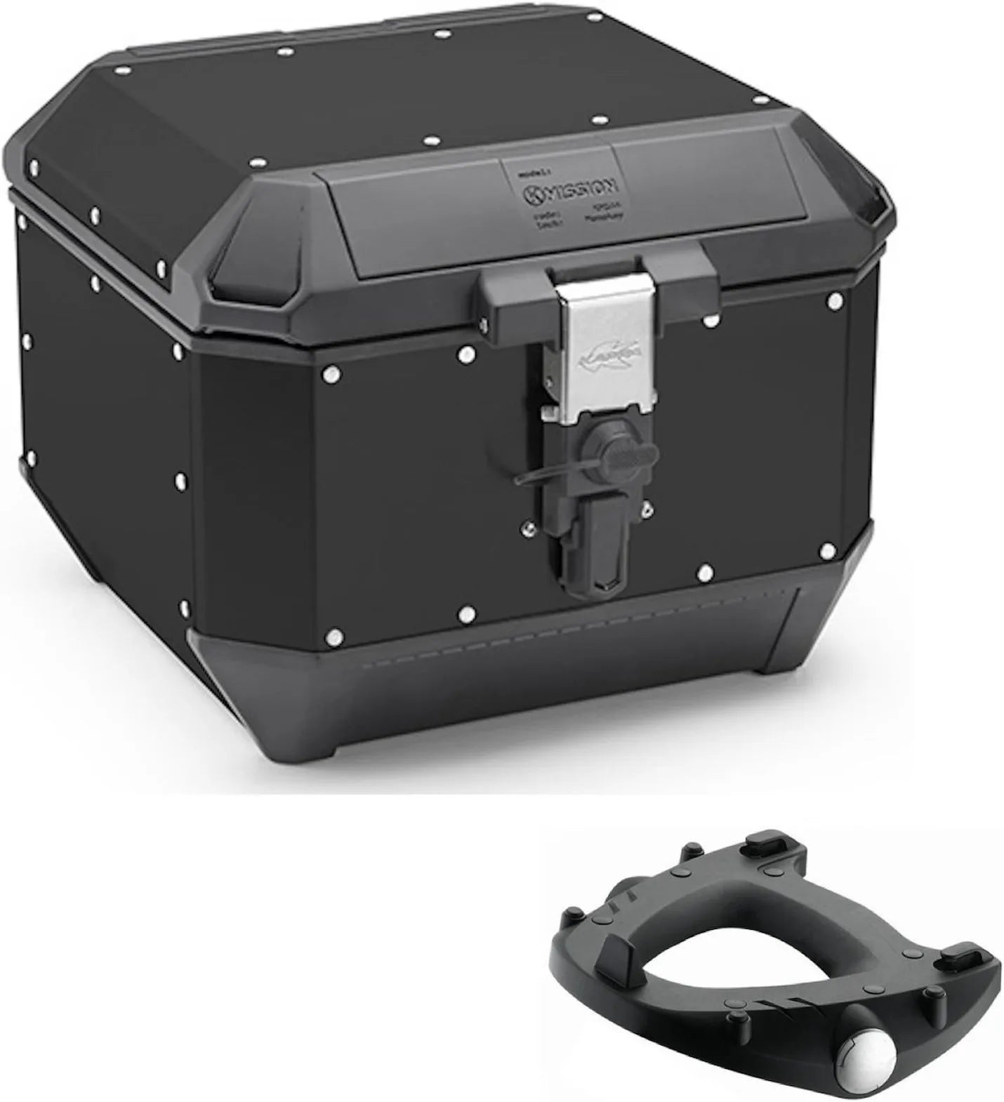 Top Case Kms44B + Support K'Mission Aluminium - Kappa Moto Compatible Avec Moto Morini X-Cape 649 (2021-2023)