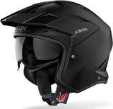 Urban Motorcycle Helmet Airoh Kombakt - Ko11 Thermoplastic Hrt Matte Black Color Size Xl