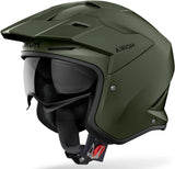 Casque Urban Pour Moto Airoh Kombakt - Ko70 Thermoplastic Hrt Vert Militaire Mat Color Taille Xl