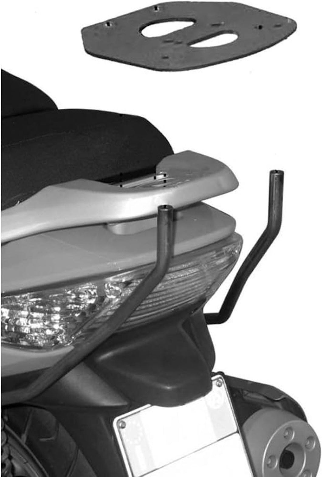 Rear Rack Monolock - Kappa Moto Compatible With Kymco Xciting 300 - 500 I R (2009-2014)