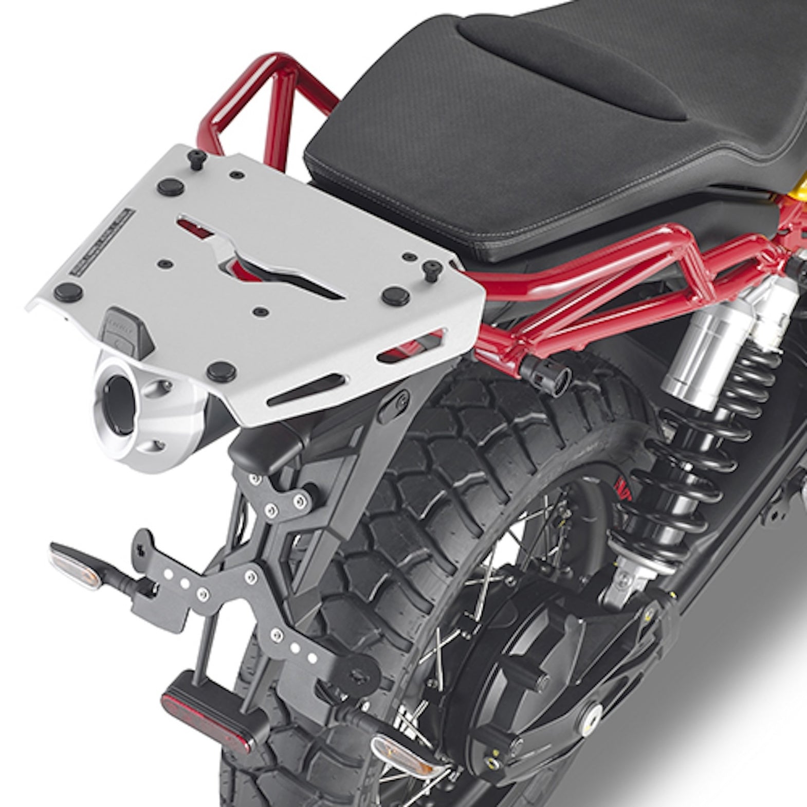 Rear Rack Aluminium Monokey Aluminium - Kappa Moto Compatible With Moto Guzzi V85 Tt (2019-2023)