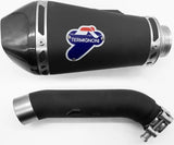 Système D'Échappement Homologué Au Niveau Sonore Relevance Acier Inox Noir Carbon Cap - Termignoni Compatible Avec Ktm 125 Adventure (2020-2023)