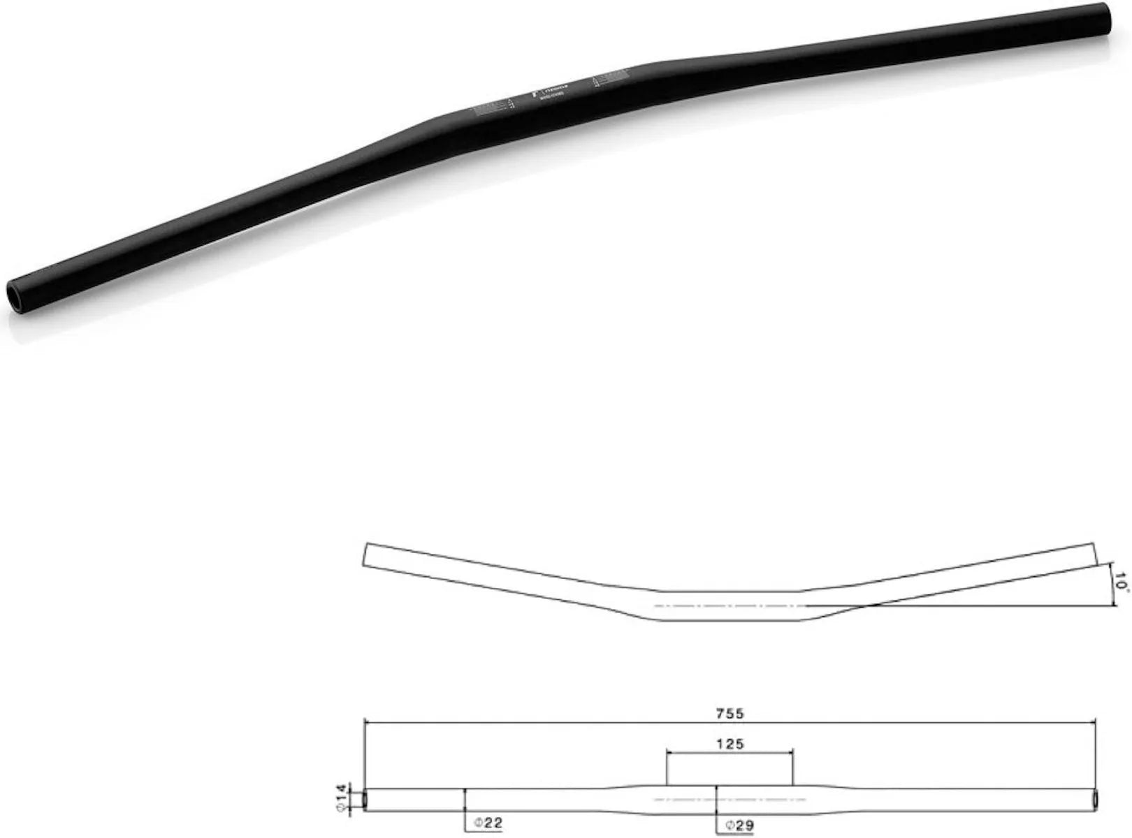Guidon Drag Bar Ø22-29 - Rizoma Compatible Avec Ducati Monster 821 Abs (2014-2017)