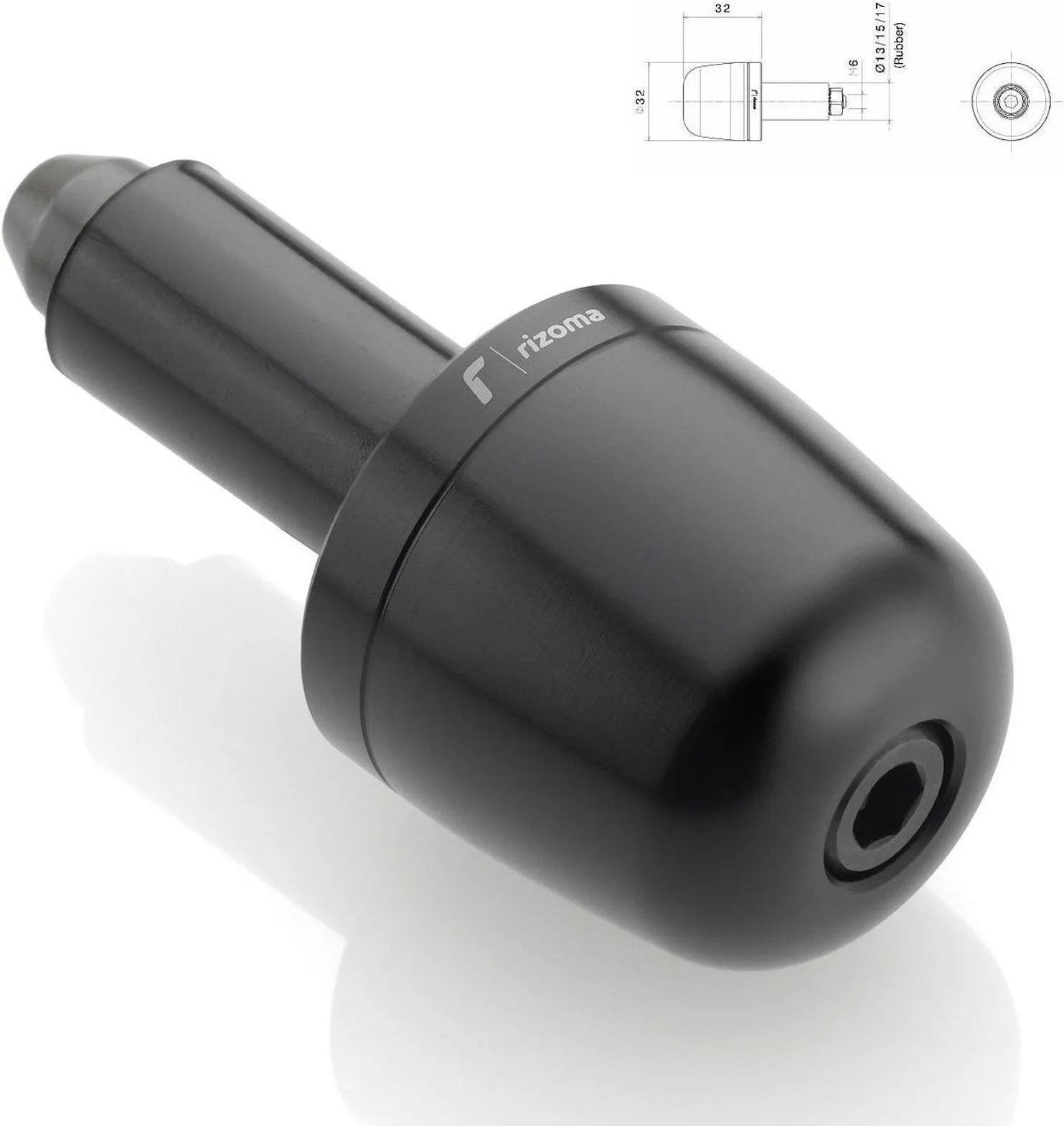 Couple Embouts Guidon Ma303B - Rizoma Compatible Avec Suzuki V-Strom 650 Abs (2017-2019)