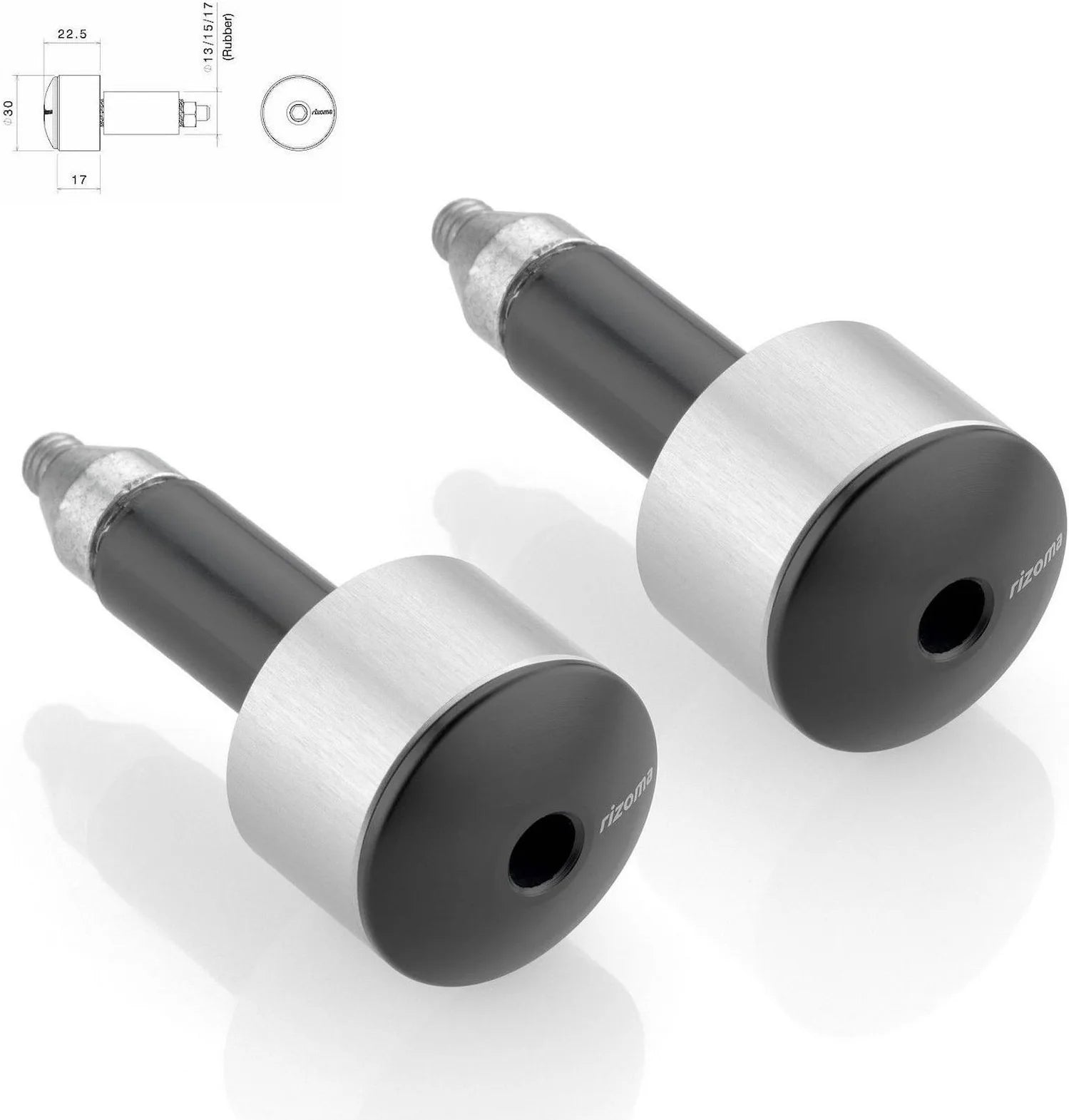 Couple Embouts Guidon Ma533A - Rizoma Compatible Avec Suzuki Gsx-S 750 Abs (2018-2019)