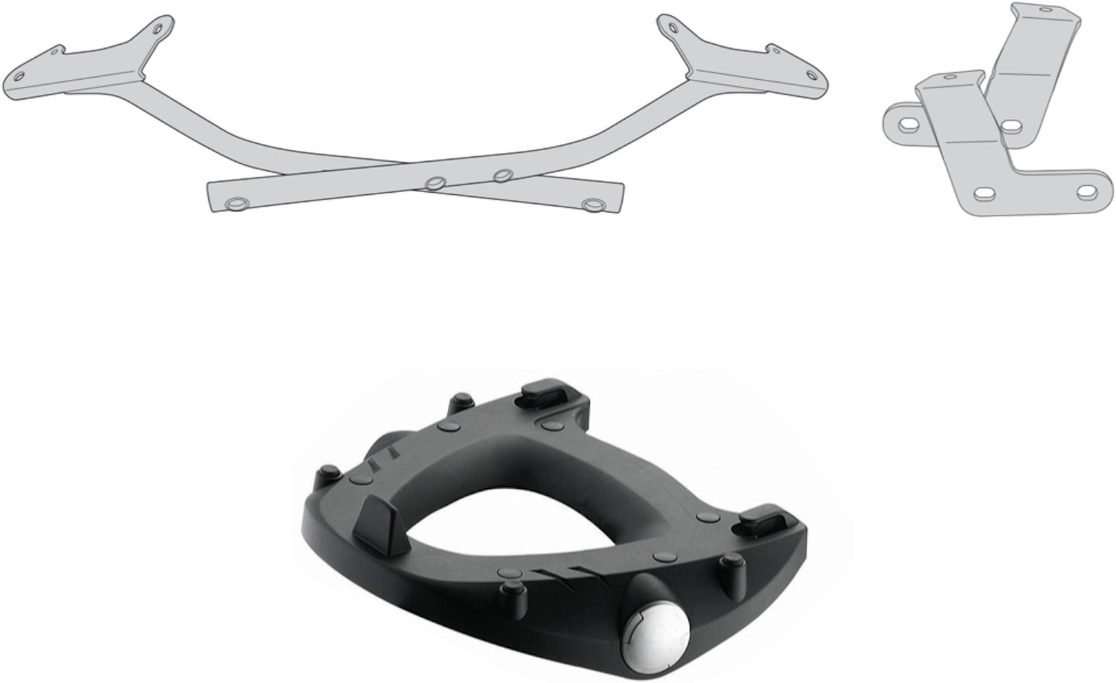 Rear-Rack Monolock - Kappa Moto Compatible With Aprilia Shiver 750 - Abs (2010-2020)