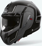 Casque Modulable Pour Moto Airoh Mathisse Ii - Mth2G35 Thermoplastic Hrt Gris Gloss Genius Taille S