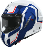 Casque Modulable Pour Moto Airoh Mathisse Ii - Mth2G55 Thermoplastic Hrt Bleu Rouge Gloss Genius Taille L
