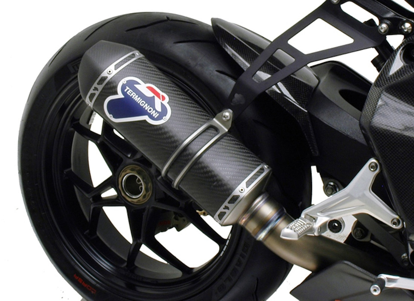 Complete Exhaust System Without Catalytic Converter And Without Sound Certification Relevance Carbon Carbon Cap - Termignoni Compatible With Mv Agusta F3 675 (2012-2020)