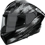 Casque Intégral Pour Moto Airoh Matryx - Mxre16 Composite Carbon Gris Gloss Reflex Taille Xl