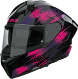 Casque Intégral Pour Moto Airoh Matryx - Mxre54 Composite Carbon Violet Gloss Reflex Taille M