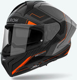 Casque Intégral Pour Moto Airoh Matryx - Mxrk32 Composite Carbon Orange Mat Rocket Taille L