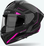 Casque Intégral Pour Moto Airoh Matryx - Mxrk54 Composite Carbon Rose Mat Rocket Taille Xs