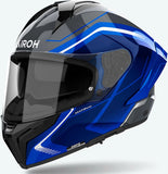 Casque Intégral Pour Moto Airoh Matryx - Mxw18 Composite Carbon Bleu Gloss Wide Taille M