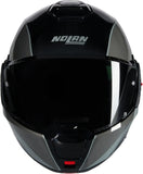 Casque Modulable Travelling Pour Moto Nolan N120-1 Noir / Gris / Argent Verniciatura Speciale 341 Taille Xxxl