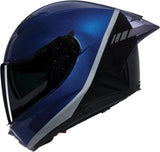 Casque Intégral Speeding Pour Moto Nolan N60-6 Bleu Deep / Noir / Argent Verniciatura Speciale 346 Taille M