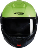 Casque Modulable Travelling Pour Moto Nolan N90-3 Vert Impulso / Noir Verniciatura Speciale 341 Taille Xl