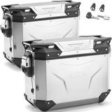Valises Laterales Monokey Cam-Side Trekker Outback Evo Smart Aluminium + Serrure 74 Lt Trekker Outback Evo Smart Aluminium - Givi Compatible Avec Ktm 790 Adventure R (2019-2020)