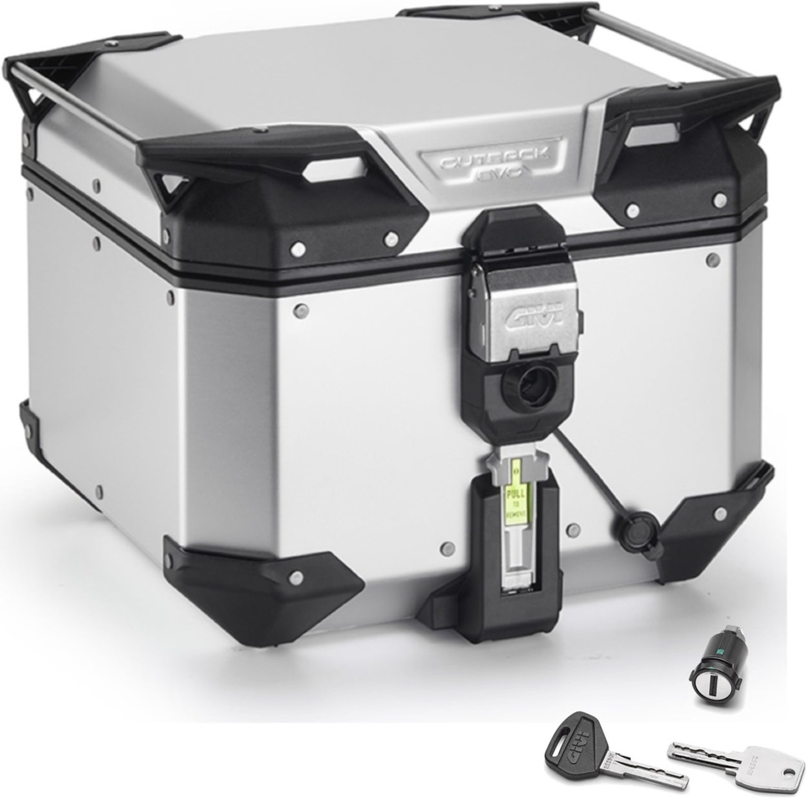 Monokey Trekker Outback Evo Smart Anodized Aluminium Top Case - 42 Lt Trekker Outback Evo Smart Anodized Aluminium - Givi Compatible With Niu Nqix 150 - 300 (2025)