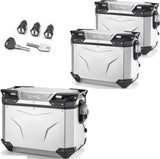 Trekker Outback Evo Smart Anodized Aluminium Top Case + Side Cases - 116 Lt Trekker Outback Evo Smart Anodized Aluminium - Givi Compatible With Honda Nc 750 S (2016-2020)