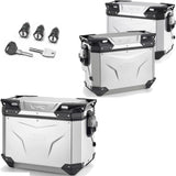 Top Case + Valises Laterales Trekker Outback Evo Smart Aluminium Anodizado Dx Évidée 126 Lt Trekker Outback Evo Smart Aluminium Anodisé - Givi Compatible Avec Benelli Trk 702 (2023-2024)