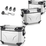 Top Case + Valises Laterales Trekker Outback Evo Smart Aluminium Anodizado Dx Évidée 130 Lt Trekker Outback Evo Smart Aluminium Anodisé - Givi Compatible Avec Benelli Trk 702 (2023-2024)