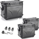 Top Case + Valises Laterales Trekker Outback Evo Smart Aluminium Noir 138 Lt Trekker Outback Evo Smart Aluminium - Givi Compatible Avec Honda Nc 750 S (2016-2020)