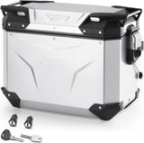 Monokey Cam-Side Trekker Outback Evo Smart Anodized Aluminium Left Side Case + Lock - 44 Lt Givi Trekker Outback Evo Smart Anodized Aluminium Silber Size 44 Lt.