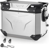 Monokey Cam-Side Trekker Outback Evo Smart Aluminium Left Side Case + Lock - 44 Lt Givi Trekker Outback Evo Smart Aluminium Silber Size 44 Lt.
