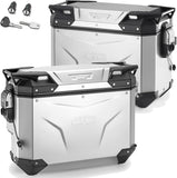 Monokey Cam-Side Trekker Outback Evo Smart Anodized Aluminium Side Cases + Locks - 77 Lt Trekker Outback Evo Smart Anodized Aluminium - Givi Compatible With Honda Nx 500 (2024)