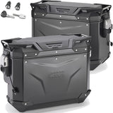 Monokey Cam-Side Trekker Outback Evo Smart Black Aluminium Side Cases + Locks - 77 Lt Givi Trekker Outback Evo Smart Aluminium Black Size 44+33 = 77 Lt.