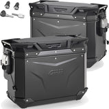 Monokey Cam-Side Trekker Outback Evo Smart Black Aluminium Side Cases + Locks - 84 Lt Givi Trekker Outback Evo Smart Aluminium Black Size 44+40 = 84 Lt.