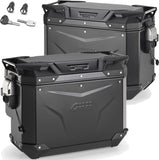 Valises Laterales Monokey Cam-Side Trekker Outback Evo Smart Aluminium Noir + Serrure 84 Lt Trekker Outback Evo Smart Aluminium - Givi Compatible Avec Ktm 1290 Super Adventure S (2021-2024)