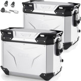 Monokey Cam-Side Trekker Outback Evo Smart Aluminium Side Cases + Locks - 88 Lt Trekker Outback Evo Smart Aluminium - Givi Compatible With Yamaha Ténéré 700 (2019-2020)