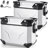 Valises Laterales Monokey Cam-Side Trekker Outback Evo Smart Aluminium + Serrure 88 Lt Trekker Outback Evo Smart Aluminium - Givi Compatible Avec Honda Crf 1000 L Africa Twin (2018-2019)
