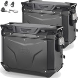 Monokey Cam-Side Trekker Outback Evo Smart Black Aluminium Side Cases + Locks - 88 Lt Trekker Outback Evo Smart Aluminium - Givi Compatible With Bmw F 800 Gs (2024)