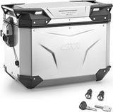 Monokey Cam-Side Trekker Outback Evo Smart Aluminium Left Side Case + Lock - 48 Lt Givi Trekker Outback Evo Smart Aluminium Silber Size 48 Lt.