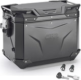 Monokey Cam-Side Trekker Outback Evo Smart Black Aluminium Left Side Case + Lock - 48 Lt Givi Trekker Outback Evo Smart Aluminium Black Size 48 Lt.