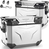 Valises Laterales Monokey Cam-Side Trekker Outback Evo Smart Aluminium Anodisé + Serrure 96 Lt Trekker Outback Evo Smart Aluminium Anodisé - Givi Compatible Avec Ktm 890 Adventure (2023-2025)