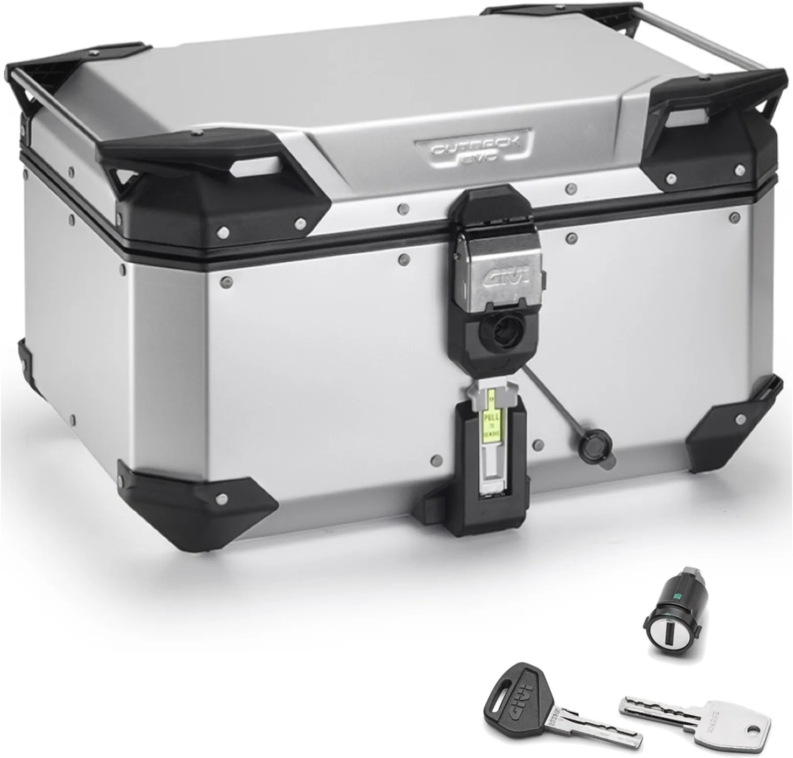 Top Case Monokey Trekker Outback Evo Smart Aluminium Anodisé 58 Lt 6Kg Trekker Outback Evo Smart Aluminium Anodisé - Givi Compatible Avec Ktm 1050 Adventure (2015-2016)